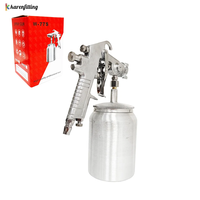 Pistolet à peinture pneumatique W-77 avec buse de 2,0 mm, alimentation par gravité, haute atomisation, gobelet de 600 ml pour la peinture sur bois et meubles