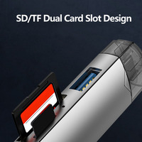 Lecteur de carte DKQ-398 6 en 1 TF/SD/U-Disk Port Type-c USB 3.0 Micro lecteur de carte pour ordinateur de téléphone portable OTG