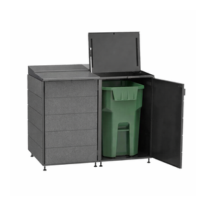 Couverture de poubelle décorative pliable murale en métal de haute qualité, résistante à l'eau, pour usage extérieur et jardin, OEM/ODM EDPTBC000 - Product Image 1