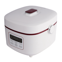 Cuisinière à riz intelligente portable carrée 5L pratique 7-en-1, appareil électroménager 110V-220V avec tasse à mesurer en plastique
