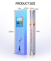 Crayon Eyeliner Gel Pailleté Imperméable, Noir Longue Tenue Anti-Bavures pour Maquillage des Yeux Ailés, Formule Chimique