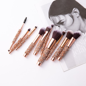 Ensemble de 10 pinceaux de maquillage en laine douce pour les yeux et le visage, outils de beauté pour le commerce international - Product Image 4