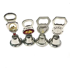 Wholesale Personalized Brunei Dubai Souvenir Zinc Alloy Metal 3d Emboss Dinner Hand Bell