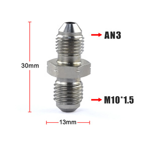 Conector de Freno de Acero Inoxidable AN3 M10, Rosca Doble 3/8x24 UNF, Junta Rotatoria para Actualización y Reequipamiento - Product Image 5