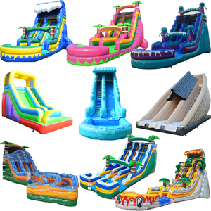 Tobogán Acuático Comercial, <span class=keywords><strong>Castillo</strong></span> Inflable con Toboganes de Agua para Niños y Adultos, Tobogán Acuático Inflable para Exteriores con Piscina para Alquiler para Fiestas - Product Image 6