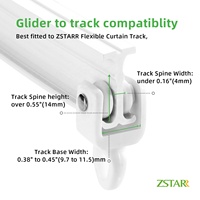 Pliable flexible pvc fenêtre rideau rail piste plafond support pliable rideau piste coureur