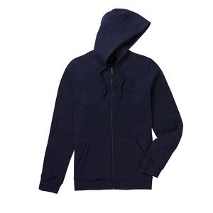 เสื้อมีฮู้ดสีน้ำเงินเข้มสำหรับผู้ชายมีซิปรูดรูดรูดซิปออกแบบโลโก้ได้ตามต้องการลายปักดีไซน์ขนแกะมีเชือกผูกสำหรับผู้ชายฤดูหนาว - Product Image 3