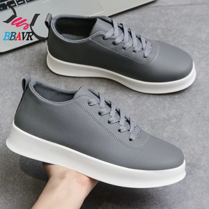 Zapatos Negros para Hombre, Zapatos de Skate de Una Pieza, Zapatos Sin Cordones con Punta Redonda, Zapatillas Casuales Ligeras, Calzado Plano para Comercio Exterior Transfronterizo - Product Image 3