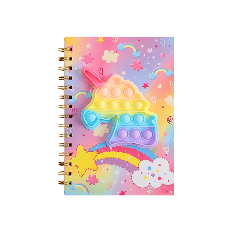 Forniture scolastiche all'ingrosso Set di cancelleria quaderni Squish Kawai unicorn rocket a forma di cuore Set regalo colorato per ragazzo ragazza