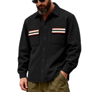 Vêtements de travail d'extérieur pour hommes, style américain, lourds, amples, doublés de polaire, pour l'automne et l'hiver, nouveaux, streetwear chaud - Product Image 5