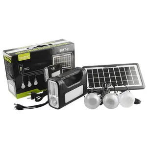 पोर्टेबल घर सौर प्रकाश प्रणाली सौर पैनल रोशनी के साथ सभी में एक किट बचाने ऊर्जा भंडारण प्रकाश प्रणाली