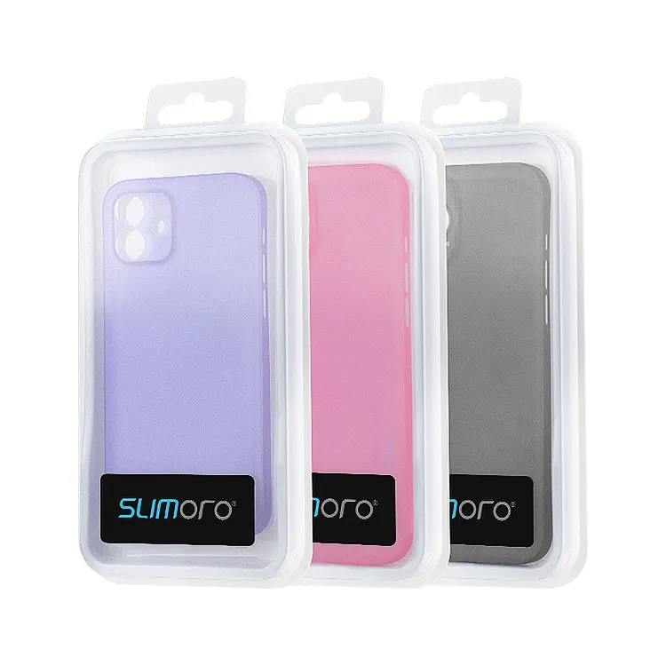 Slimoro HIgh Quality Transparent PVC Retail Phone Case Packaging OEM Custom Packaging For iPhone Case Series