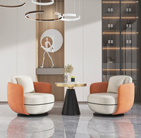 Fauteuil d'appoint moderne en velours capitonné, pivotant et inclinable, confortable pour la maison, le bureau, la chambre et les loisirs