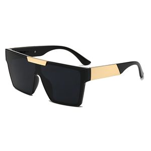 Gafas de Sol Retro Vintage de Marca de Lujo, Lentes de Espejo, Montura Cuadrada Extra Grande, para Hombre y Mujer, Marco de Metal Dorado, Logotipo Personalizado - Product Image 1