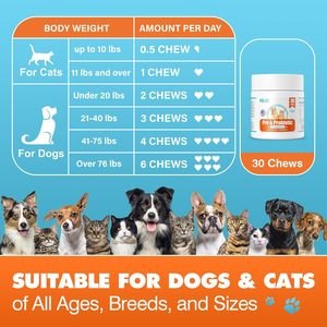 Masticables Probióticos NbjU para Perros y Gatos, Salud Digestiva, Apoyo Inmunológico, Todas las Edades, Tabletas Masticables Orgánicas - Product Image 6