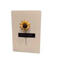 Cartes de vœux créatives avec fleurs artificielles pour la fête des mères - Cartes de remerciement pour anniversaire, cadeaux pour enseignants, enveloppes, impression de logo disponible