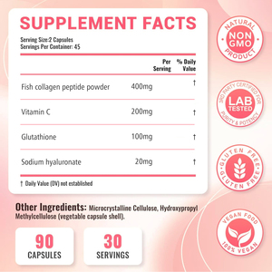Cápsulas de Colágeno Complejo OEM/ODM 100% Blanqueadoras de Piel, Vitaminas C y Colágeno en Pastillas para Mujeres - Product Image 2