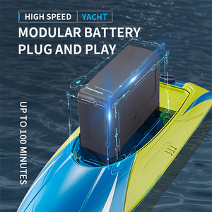 Precio Directo de Fábrica, Lancha Eléctrica a Control Remoto para Niños, Resistente al Agua, Modelo de Yate de Alta Velocidad, 2.4G, en Oferta - Product Image 4