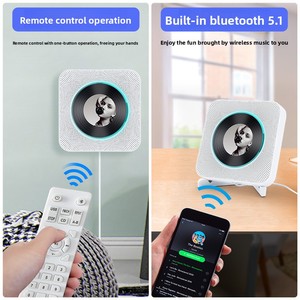 <span class=keywords><strong>Lecteur</strong></span> <span class=keywords><strong>CD</strong></span> mural compact portable MP3 avec écran LED pour l'apprentissage répétitif <span class=keywords><strong>de</strong></span> l'anglais à domicile, sortie 10W, télécommande - Product Image 4