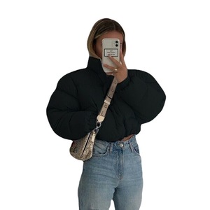 2023 hiver femmes nouvelle mode col montant fermeture éclair poche ourlet coton rembourré vêtements - Product Image 4