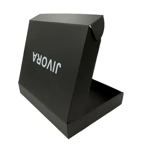 사용자 정의 로고 블랙 골판지 우편물 골판지 종이 포장 우편 배송 상자
