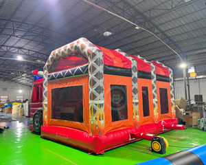 Château gonflable multi-joueurs Pompier avec toboggan et camion de pompiers - Product Image 3