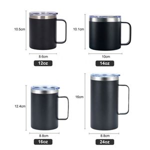 Gobelet à café personnalisable de 12 oz, 14 oz, 16 oz, 24 oz avec poignée, à double paroi, isolé sous vide, pour la promotion et les cadeaux d'entreprise - Product Image 2