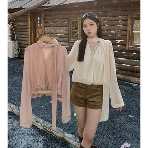<span class=keywords><strong>Camicia</strong></span> da <span class=keywords><strong>donna</strong></span> alla moda a maniche lunghe in <span class=keywords><strong>lino</strong></span> chiffon traspirante e leggera, antipiega, nuova collezione coreana Primavera Autunno 2026 - Product Image 6