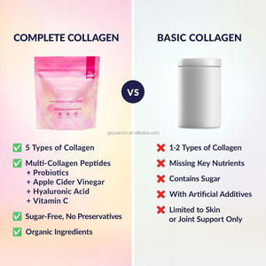 28 porsiyon şeker ücretsiz <span class=keywords><strong>Fiber</strong></span> hyaluronik asit tropikal yumruk kadınlar için çok kollajen peptidleri tozu güzellik öz bakım - Product Image 5