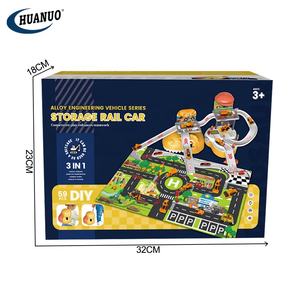 Enfants 59 pièces 3 en 1 <span class=keywords><strong>dinosaure</strong></span> stockage valise <span class=keywords><strong>Garage</strong></span> Parking alliage Diecase pelle ingénierie <span class=keywords><strong>voiture</strong></span> jouets avec carte - Product Image 6