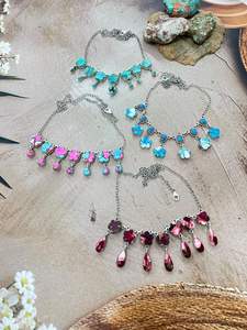 Collar de Barra de Plata de Ley Hecho a Mano con Múltiples Piedras, Joyería Elegante para Mujer, Regalo Artesanal Único para Uso Diario - Product Image 5