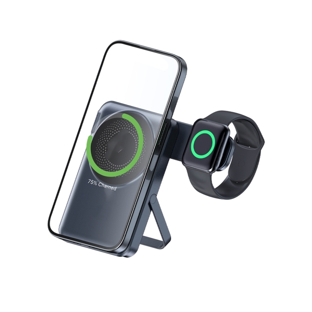 New Magnetic Wireless High Quality Power Bank 10000mAh Wireless Charging Power Bank With Phone Holder