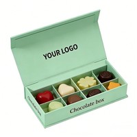 Boîte d'emballage magnétique pour chocolat en matériau de qualité supérieure, boîte à biscuits magnétique recyclable avec séparateur, boîte cadeau pour biscuits, emballage alimentaire de qualité alimentaire