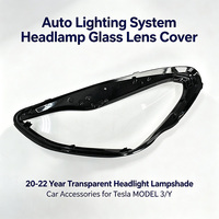 Couverture de lentille en verre pour phare LED 25W, abat-jour transparent pour Tesla Model 3/Y, système d'éclairage automobile