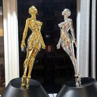 Trophées personnalisés, robot sexy, déesse mécanique sexy, sculpture en bronze, robot en métal, Jiren, art tendance, décoration de la maison