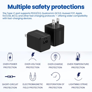 <span class=keywords><strong>Chargeur</strong></span> USB C et USB A 35W PD à charge rapide, adaptateur secteur double port <span class=keywords><strong>pour</strong></span> iPhone 15 14 Pro Max iPad Pro <span class=keywords><strong>Samsung</strong></span> - Product Image 4