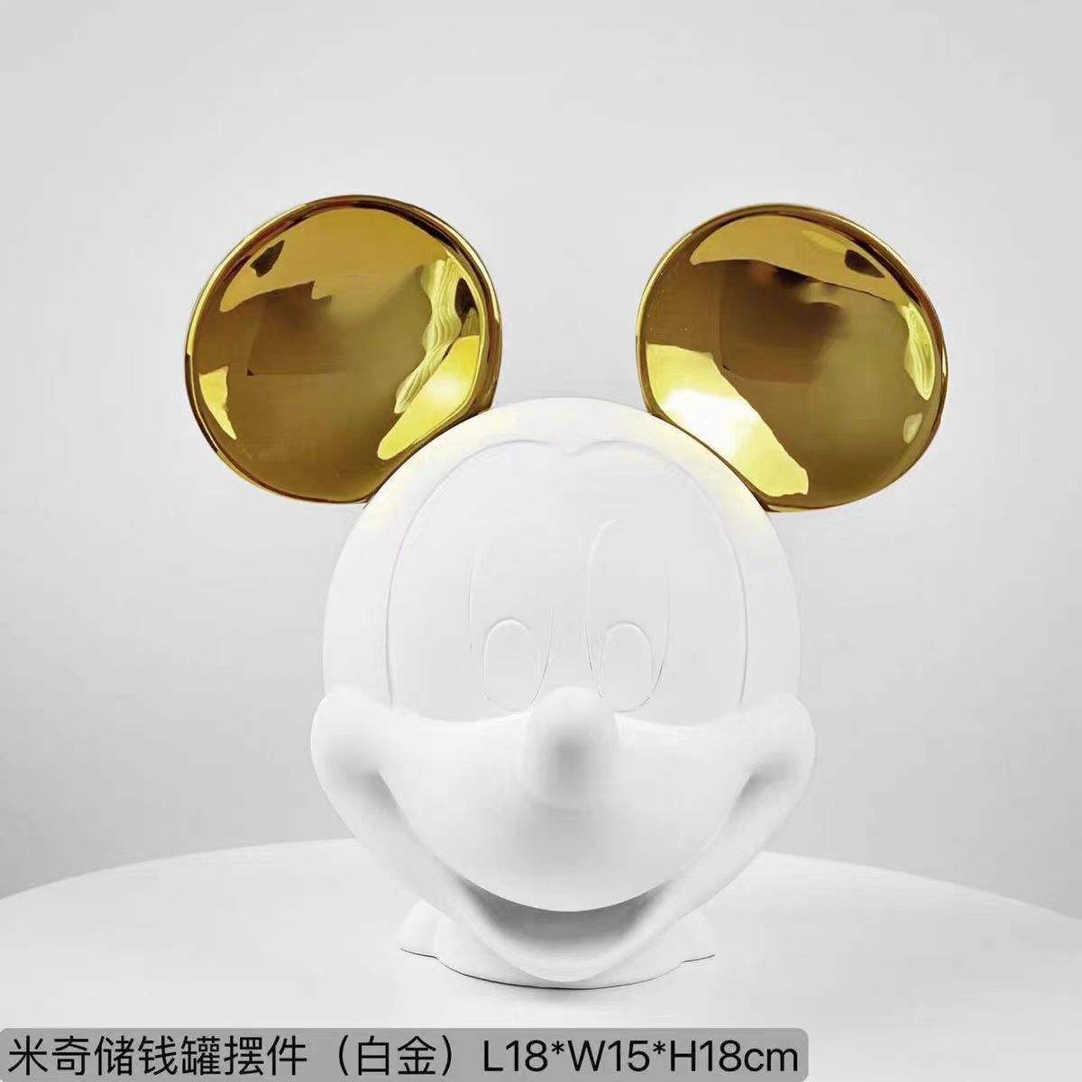 Cabeza de Mickey-oro blanco