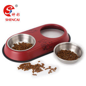 Ambientalmente amigável <span class=keywords><strong>Pet</strong></span> Supplies aço inoxidável tigela dupla comida alimentador de água <span class=keywords><strong>Oval</strong></span> Iron <span class=keywords><strong>Pet</strong></span> <span class=keywords><strong>Food</strong></span> Storage <span class=keywords><strong>Container</strong></span> para - Product Image 1