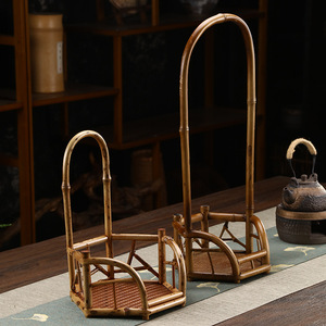 Bamboo <b>Tea</b> Rack Hexagonal <b>Standing</b> Type For Teapot Storage <b>Tea</b> Ceremony Accessories - Product Image 2