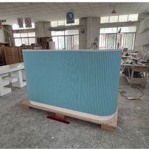 Petit comptoir <span class=keywords><strong>de</strong></span> <span class=keywords><strong>réception</strong></span> européen bleu clair en bois Antique à bas prix - Product Image 1