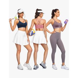 Sports Bras For Women Strappy Cross Back Medium Support <b>Padded</b> Workout Bra Breathable Quick Dry Yoga Fitness <b>Running</b> 3 Pack - Product Image 4