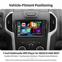 Autoradio MP5 7 pouces pour Isuzu D-MAX avec écran tactile, amplificateur, USB, FM et garantie d'un an