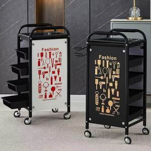 Professional <b>Salon</b> <b>Furniture</b> Low Price Wholesale Retail Multilayer Trolley Color Customized Thickened Design With Hair Dryer - Product Image 5