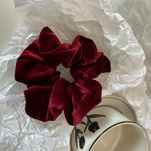 Coleteros Extra Grandes de Terciopelo de Seda Pura para Mujer, Personalizados, Estilo Vintage Dulce, Accesorios para el Cabello - Product Image 4