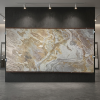 Dalle de comptoir en agate contemporaine, surface en pierre naturelle, design durable pour applications intérieures