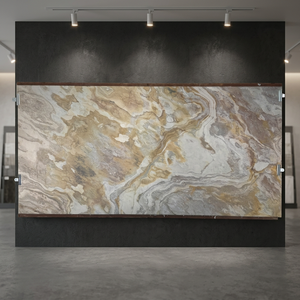 Fabrication de pierres plaquées de luxe en Inde, dalle de comptoir au design minimaliste, surface en pierre naturelle durable - Product Image 5