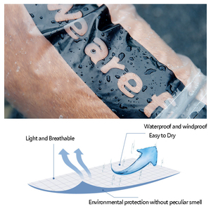 เสื้อกันฝนน้ำหนักเบาระบายอากาศได้ดีสะท้อนแสงสำหรับสุนัขเสื้อกันฝนโปร่งใสกันน้ำแบบพกพาสำหรับสุนัขขนาดเล็ก-สำหรับฤดูร้อน - Product Image 4