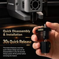 Pièce de rechange pour ensemble de buse Flashforge Creator 5/5 Pro 0,4 mm - Hotend résistant à l'usure 320C avec chaussette en silicone et essuie-glace