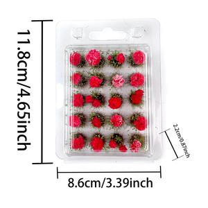 โมเดลคลัสเตอร์ดอกไม้ขนาดเล็กทำด้วยมือทำด้วยวัสดุพลาสติกขนาด1:64 - Product Image 3