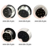 Câble d'extension d'alimentation MIDI Antmade OEM Mini DinPlug, conducteur en cuivre étamé isolé en PVC, connecteur noir, mâle-femelle